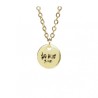 18x2inch Black Gold Plated Circle Coin Letter Round Shape Chains Necklaces Enamel Necklace For Women Special Gift