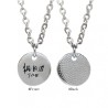 18x2inch Black Silver Plated Enamel Chains Necklaces Letter Coin Shape Circle Round Necklace For Women Jewelry