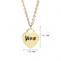 18x2inch Letter Point Chains Necklaces Enamel Her Gold Plated Black Necklace For Women Jewelry Special Gift