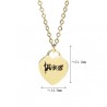 18x2inch Letter Point Chains Necklaces Enamel Her Gold Plated Black Necklace For Women Jewelry Special Gift