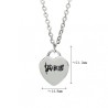 18x2inch Point Letter Silver Plated Chains Necklaces Her Black Enamel Necklace Jewelry Special Gift For Women