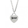 18x2inch Point Letter Silver Plated Chains Necklaces Her Black Enamel Necklace Jewelry Special Gift For Women