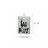 Approx 18x13mm Black Rectangle Letter Square Enamel Pendant Silver Plated Charms Special Gift For Women Jewelry