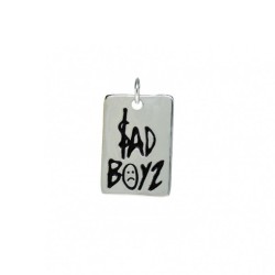Approx 18x13mm Black Rectangle Letter Square Enamel Pendant Silver Plated Charms Special Gift For Women Jewelry