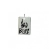 Approx 18x13mm Black Rectangle Letter Square Enamel Pendant Silver Plated Charms Special Gift For Women Jewelry