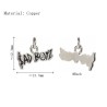 Approx 13.7x12.3mm Pendant Silver Plated Enamel Black Face Letter Charms For Women Jewelry Special Gift