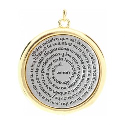 Approx 30.9x37.1mm Holy Bible Circle Shape Round Gold Plated Two Electroplated Dual Tone Pendant Special Gift