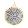 Approx 30.9x37.1mm Holy Bible Circle Shape Round Gold Plated Two Electroplated Dual Tone Pendant Special Gift