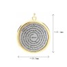 Approx 30.9x37.1mm Holy Bible Circle Shape Round Gold Plated Two Electroplated Dual Tone Pendant Special Gift