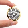 Approx 30.9x37.1mm Holy Bible Circle Shape Round Gold Plated Two Electroplated Dual Tone Pendant Special Gift