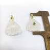 Approx 28mm Nautical Shell Shape Cubic Zirconia Clear Crystal Invisible Setting Gold Plated Pendant Jewelry For Women