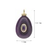 Approx 13x22.7mm Pendant Invisible Setting Teardrop Drop Shape Gold Plated Jade Cubic Zirconia Charms Jewelry For Women