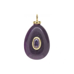 Approx 13x22.7mm Pendant Invisible Setting Teardrop Drop Shape Gold Plated Jade Cubic Zirconia Charms Jewelry For Women