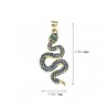 Approx 15.7x35.6mm Invisible Setting Gold Plated Cubic Zirconia Animal Snake Pendant Special Gift For Women Jewelry