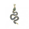 Approx 15.7x35.6mm Invisible Setting Gold Plated Cubic Zirconia Animal Snake Pendant Special Gift For Women Jewelry