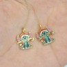 Approx 16.6x20mm Animal Mix Color Enamel Gold Plated Pendant Charms Special Gift For Women Jewelry