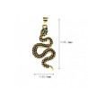 Approx 15.6x35.4mm Cubic Zirconia Gold Plated Invisible Setting Animal Snake Pendant For Women Jewelry Special Gift