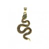 Approx 15.6x35.4mm Cubic Zirconia Gold Plated Invisible Setting Animal Snake Pendant For Women Jewelry Special Gift