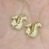 Approx 17.2x20.8mm Invisible Setting Animal Squirrel
 Pendant Cubic Zirconia Gold Plated Charms Special Gift Jewelry