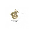 Approx 17.2x20.8mm Invisible Setting Animal Squirrel
 Pendant Cubic Zirconia Gold Plated Charms Special Gift Jewelry
