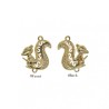 Approx 17.2x20.8mm Invisible Setting Animal Squirrel
 Pendant Cubic Zirconia Gold Plated Charms Special Gift Jewelry
