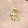 Approx 15.8x25.4mm Cubic Zirconia Pendant Animal Puppy Invisible Setting Gold Plated Charms For Women Jewelry Special Gift