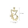 Approx 15.8x25.4mm Cubic Zirconia Pendant Animal Puppy Invisible Setting Gold Plated Charms For Women Jewelry Special Gift