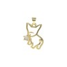 Approx 15.8x25.4mm Cubic Zirconia Pendant Animal Puppy Invisible Setting Gold Plated Charms For Women Jewelry Special Gift