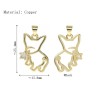 Approx 15.8x25.4mm Cubic Zirconia Pendant Animal Puppy Invisible Setting Gold Plated Charms For Women Jewelry Special Gift