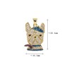 Approx 16.3x26.1mm Gold Plated Cubic Zirconia Dog Animal Invisible Setting Pendant Jewelry For Women Special Gift