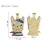 Approx 16.3x26.1mm Gold Plated Cubic Zirconia Dog Animal Invisible Setting Pendant Jewelry For Women Special Gift