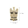 Approx 16.2x27.5mm Animal Dog Gold Plated Cubic Zirconia Invisible Setting Pendant For Women Jewelry Special Gift