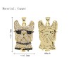 Approx 16.2x27.5mm Animal Dog Gold Plated Cubic Zirconia Invisible Setting Pendant For Women Jewelry Special Gift