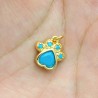 Approx 13.3x17.2mm Gold Plated Animal Footprint Puppy Pendant Cubic Zirconia Invisible Setting Charms Special Gift For Women
