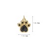 Approx 13.1x16.9mm Animal Puppy Footprint Cubic Zirconia Gold Plated Pendant Invisible Setting Charms For Women Special Gift