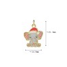Approx 14.9x21.3mm Elephant Animal Buddhism Gold Plated Pendant Enamel Charms Special Gift Jewelry For Women