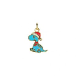 Approx 13.1x20.5mm Gold Plated Pendant Enamel Dinosaur Animal Charms For Women Jewelry Special Gift