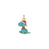 Approx 13.1x20.5mm Gold Plated Pendant Enamel Dinosaur Animal Charms For Women Jewelry Special Gift