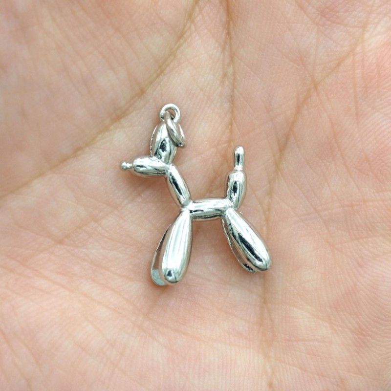 Approx 15.6x26.7mm Silver Plated Puppy Animal Pendant Special Gift Jewelry For Women