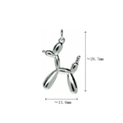 Approx 15.6x26.7mm Silver Plated Puppy Animal Pendant Special Gift Jewelry For Women