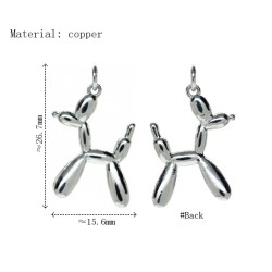 Approx 15.6x26.7mm Silver Plated Puppy Animal Pendant Special Gift Jewelry For Women