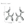 Approx 15.6x26.7mm Silver Plated Puppy Animal Pendant Special Gift Jewelry For Women