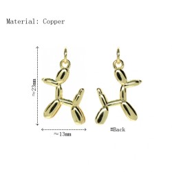 Approx 13x23mm Pendant Gold Plated Puppy Animal Charms Special Gift For Women Jewelry