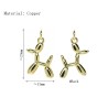 Approx 13x23mm Pendant Gold Plated Puppy Animal Charms Special Gift For Women Jewelry