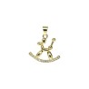 Approx 19.2x22.2mm Invisible Setting Cubic Zirconia Pendant Gold Plated Animal Puppy Charms Special Gift Jewelry For Women