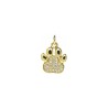 Approx 11.9x18mm Pendant Cubic Zirconia Gold Plated Invisible Setting Footprint Puppy Animal Charms For Women Special Gift