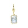  Square Geometric Rectangle Jewelry Gold Plated Copper Metal Cubic Zirconia Clear Cubic Zirconia Pendant