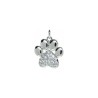 Approx 15.6x21.1mm Animal Footprint Puppy Silver Plated Cubic Zirconia Pendant Invisible Setting Charms For Women Jewelry