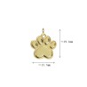 Approx 15.7x19.1mm Pendant Animal Puppy Footprint Gold Plated Charms Jewelry Special Gift For Women