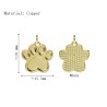 Approx 15.7x19.1mm Pendant Animal Puppy Footprint Gold Plated Charms Jewelry Special Gift For Women